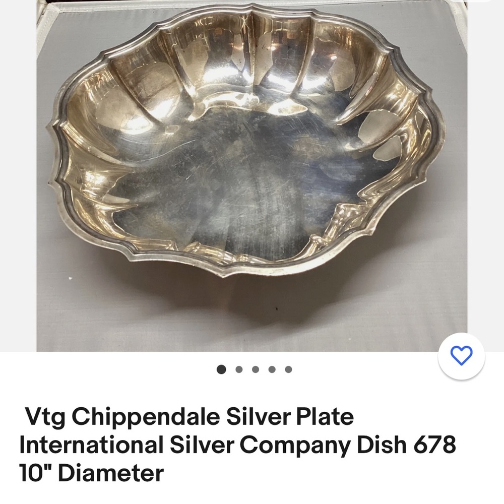 Silver plate 678 International silver company bowl dish
